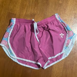 Pink Exercise Shorts with Spandex